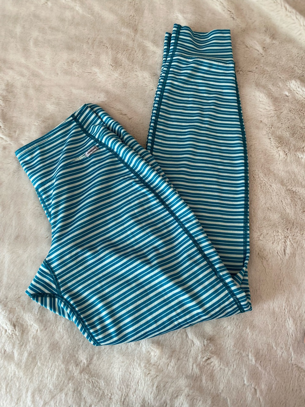Patagonia women’s Capilene 3 midweight Polartec striped base layer leggings